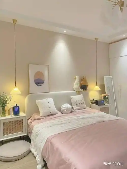 奶咖色卧室分享这个颜色真是爱了