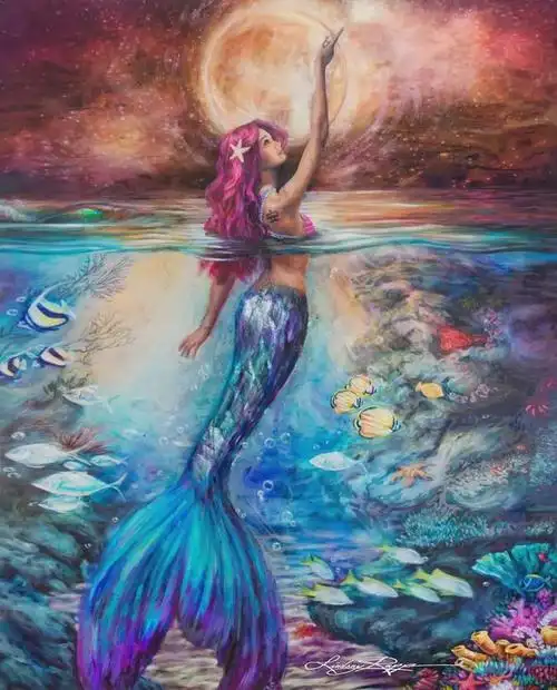 美女画家林赛·拉普 油画里的"美人鱼"惊艳全网,神秘又性感!