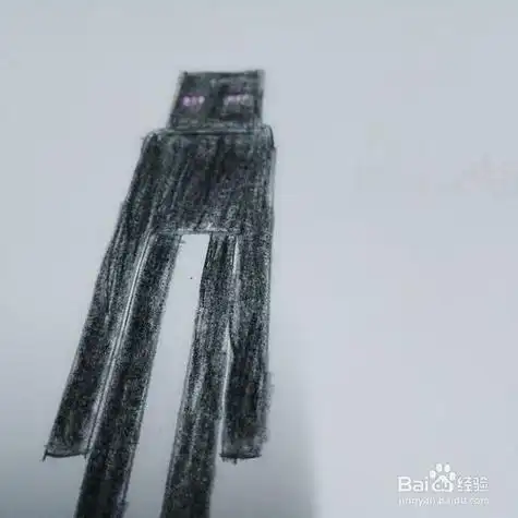 简笔画----我的世界里面的末影人怎么画