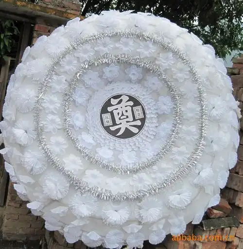 独家!高档绢花音乐花圈,殡葬用品