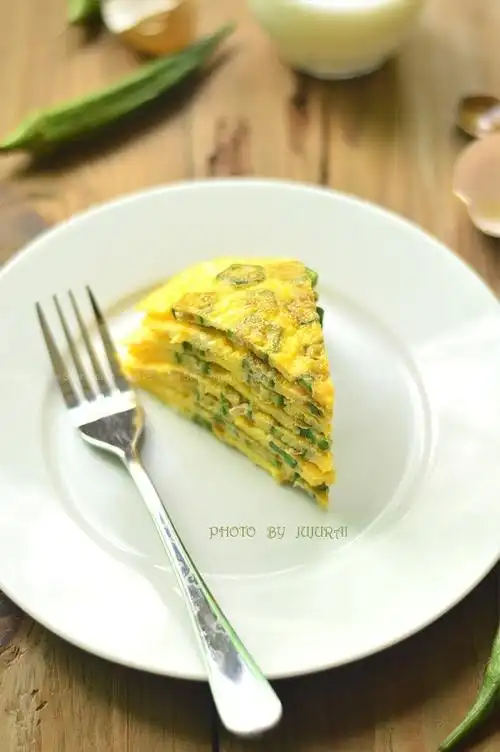 秋葵鸡蛋饼(早餐菜谱)的做法步骤