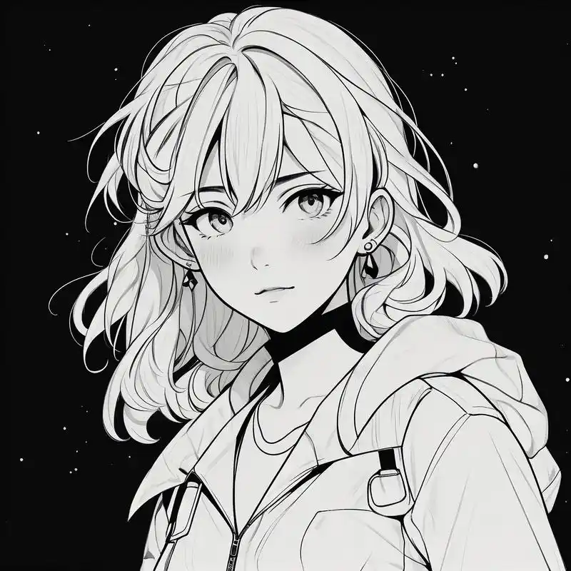 冯氏风格,黑白魅力头像 探索冯氏的独特黑白素描世界,每一笔都充满