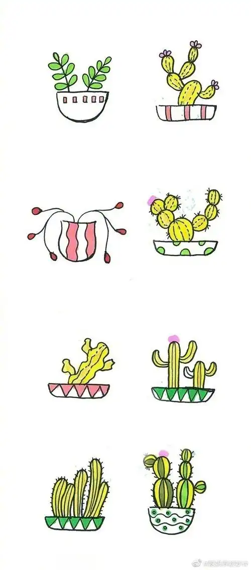 植物手绘简笔画,给孩子码住画画素材吧,以后手抄报肯定用得上.