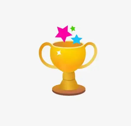 卡通,矢量,星星,彩色星星,冠军杯,矢量冠军