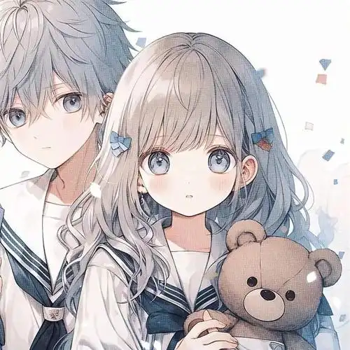 情侣头像丨超甜的一人一半卡通情头