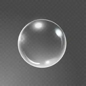 大透明玻璃球与瞪和阴影.真实的肥皂泡沫.仅在矢量文件中透明照片