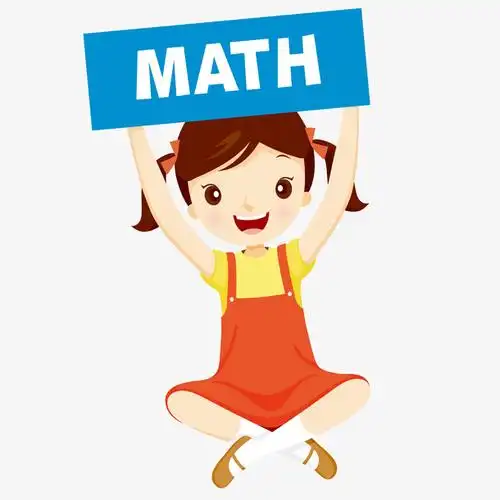 卡通举着牌子的女孩矢量图