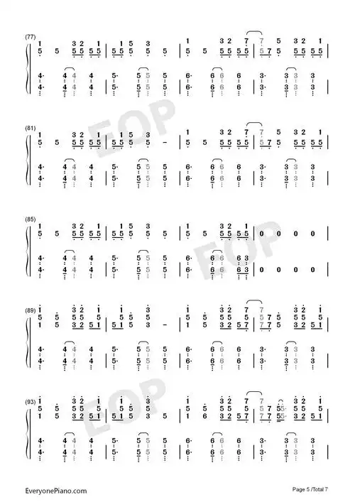 溯reverse-这一秒只想在爱里沉溺-抖音热歌双手简谱预览5