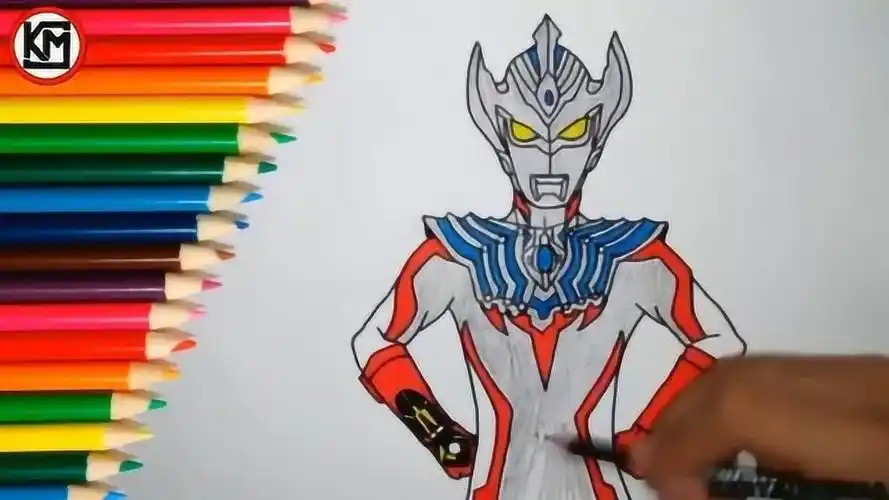 画一个泰迦奥特曼,步骤挺简单,你可以学一下_腾讯视频