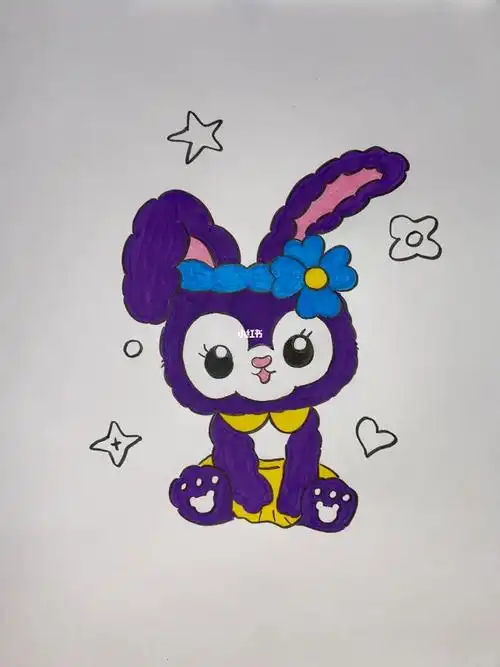 星黛露…可惜啦,没有浅紫色#零基础学画画  #丙烯马克笔