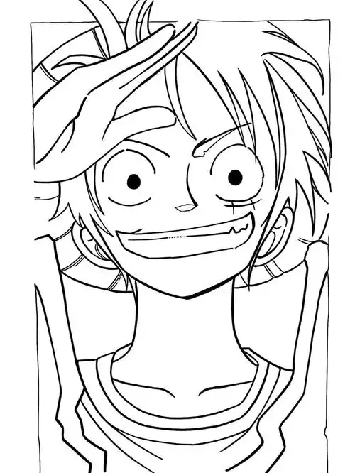 画画  #线稿  #针管笔临摹  #针管笔手绘  #临摹  #路飞  #海贼