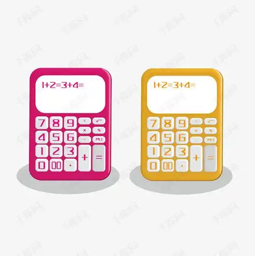 卡通计算器设计矢量图