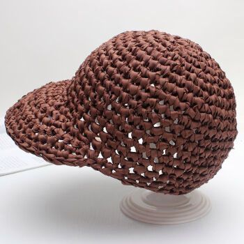 索维卡手工编织鸭舌帽女夏季复古洋气布条帽子休闲逛街遮阳百搭棒球帽