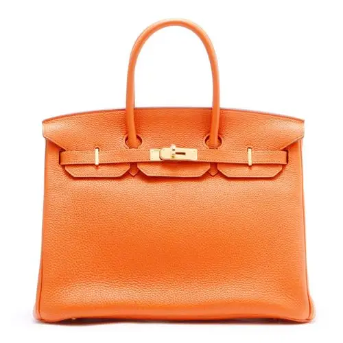 hermes爱马仕_birkin铂金包35cm橙色togo牛皮手袋