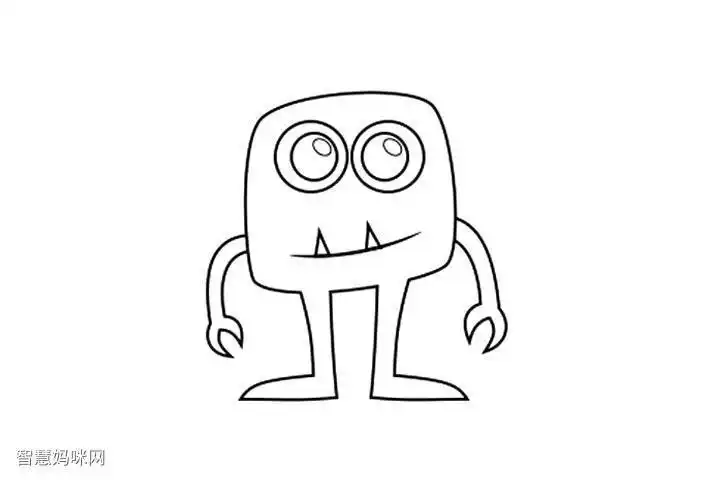 可爱的小怪物简笔画