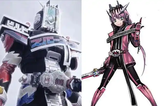 假面骑士时王全形态娘化图时王二阶拥有大长腿