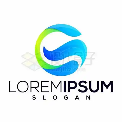 创意绿色和蓝色组成的大写字母g标志logo设计8043358矢量图片免抠素材