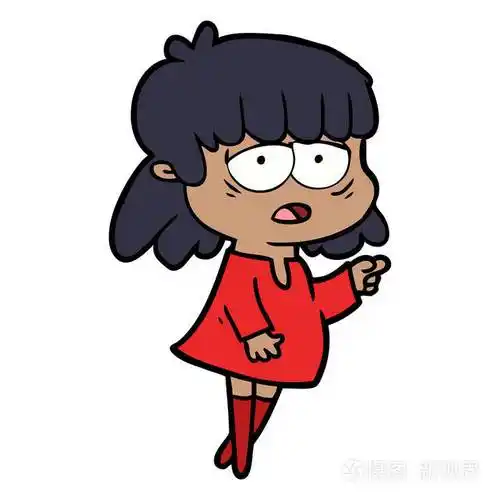 卡通疲惫女性的矢量插图