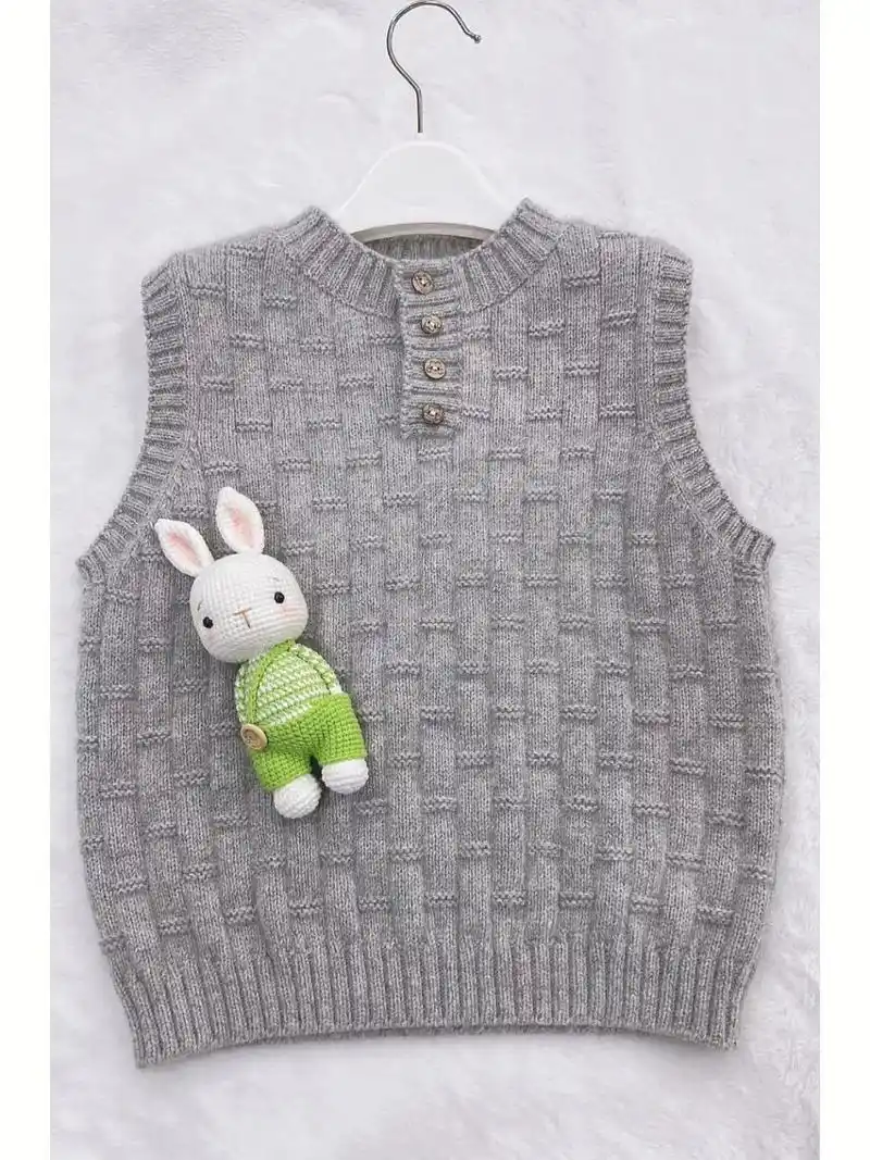 亲子款一一男宝小背心图解来喽!#手工diy #爱生活爱编织  - 抖音