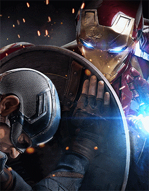 内战gif小动画美国队长3钢铁侠