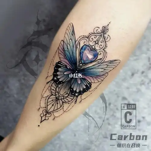 深圳纹身清新风格蝴蝶
