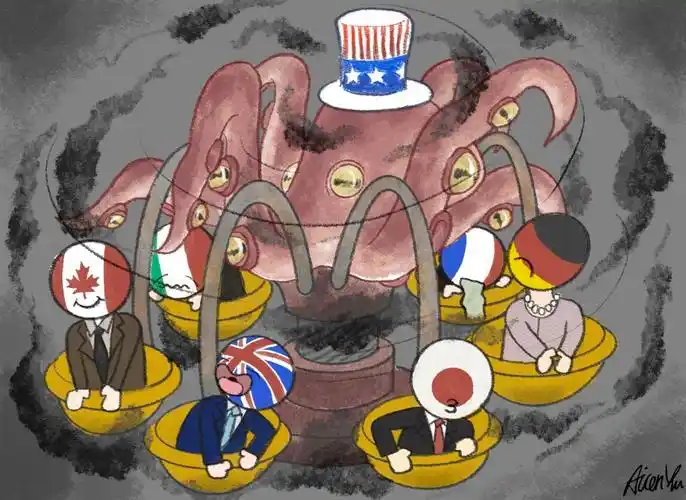 国社讽刺漫画猛戳美国痛点,政客,主持人都来了!