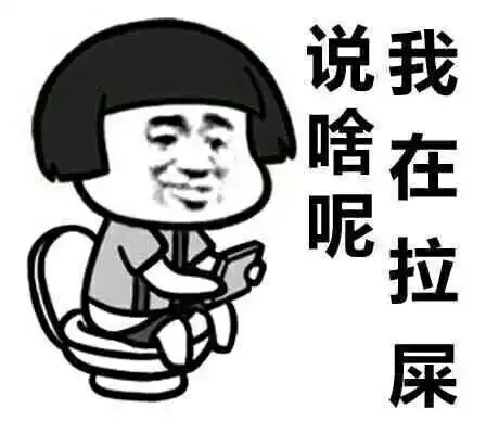 说啥呢?我在拉屎