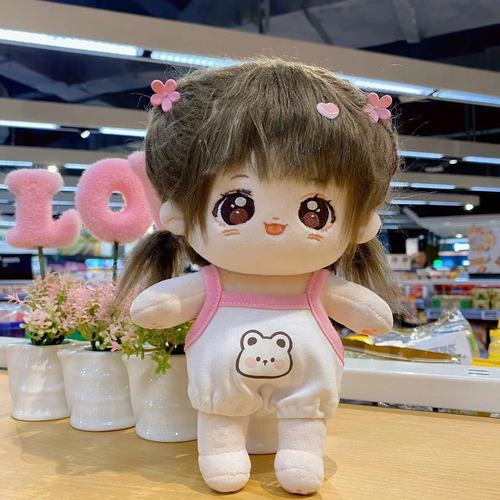 10cm15cm20cm棉花娃娃衣服现货夏季吊带可爱爬爬服连体衣公仔换装