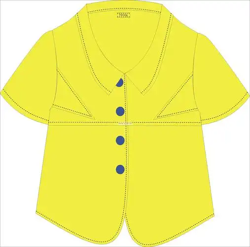 儿童套装设计手稿图-亲子装款式效果图-cfw服装设计