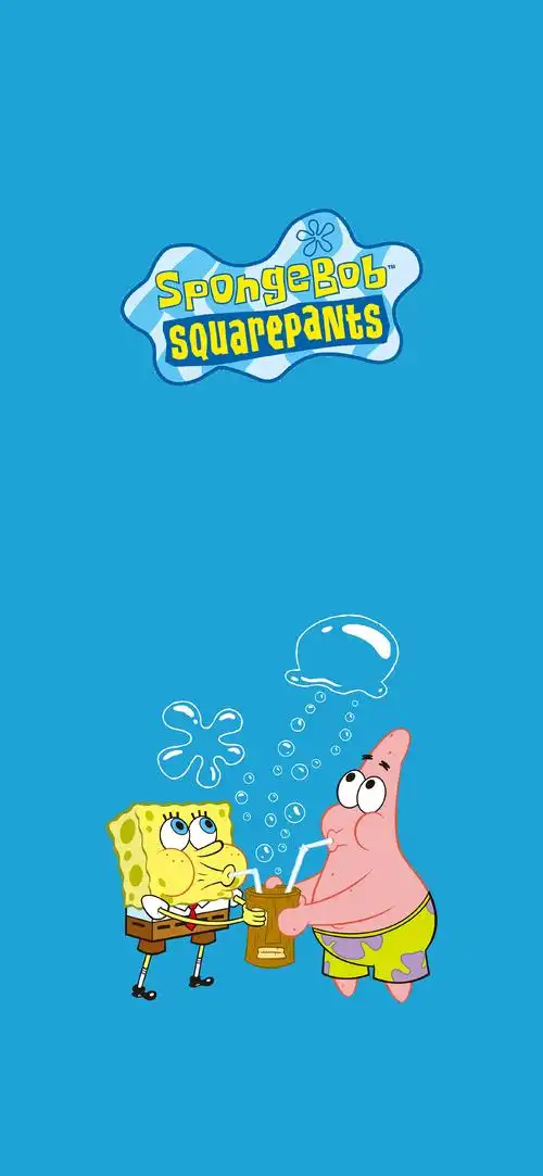 海绵宝宝系列卡通清新颜色手机壁纸 养眼舒适的锁屏 _动漫卡通手机