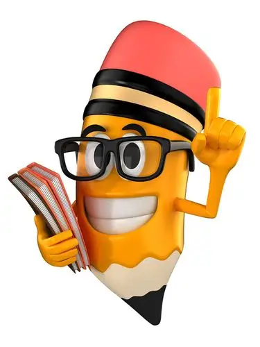 拿着书的3d铅笔小人创意高清图片