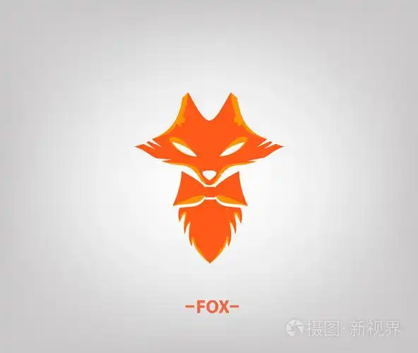 狐狸头白色背景上的矢量图像