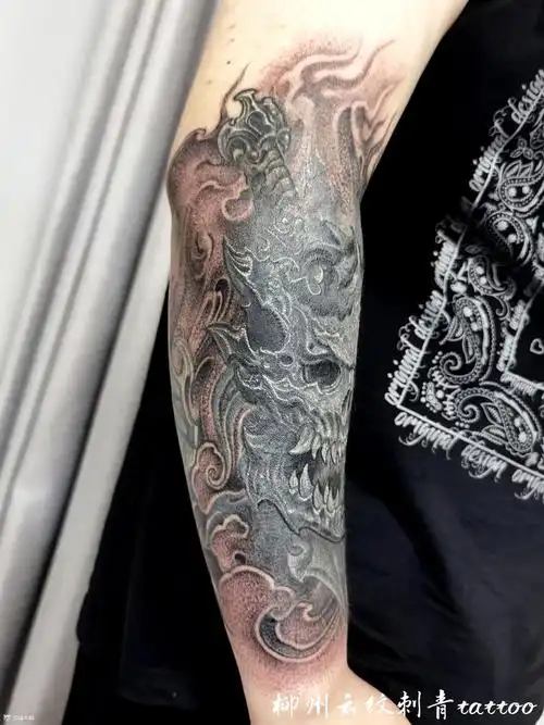 暴力遮盖_纹身图案手稿图片_陆云的纹身作品集