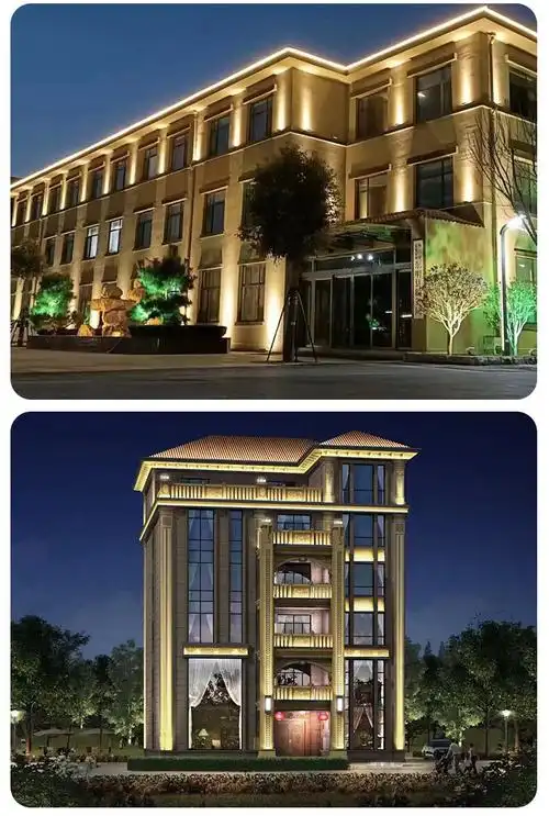 led户外投光灯墙壁酒店外墙亮化强光远射光柱灯 暖白/黄光/白光【图片