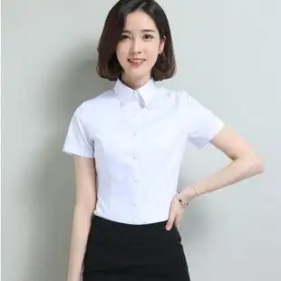 白衬衫女短袖工装