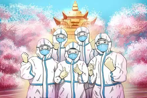 帅气大白防控疫情插画素材