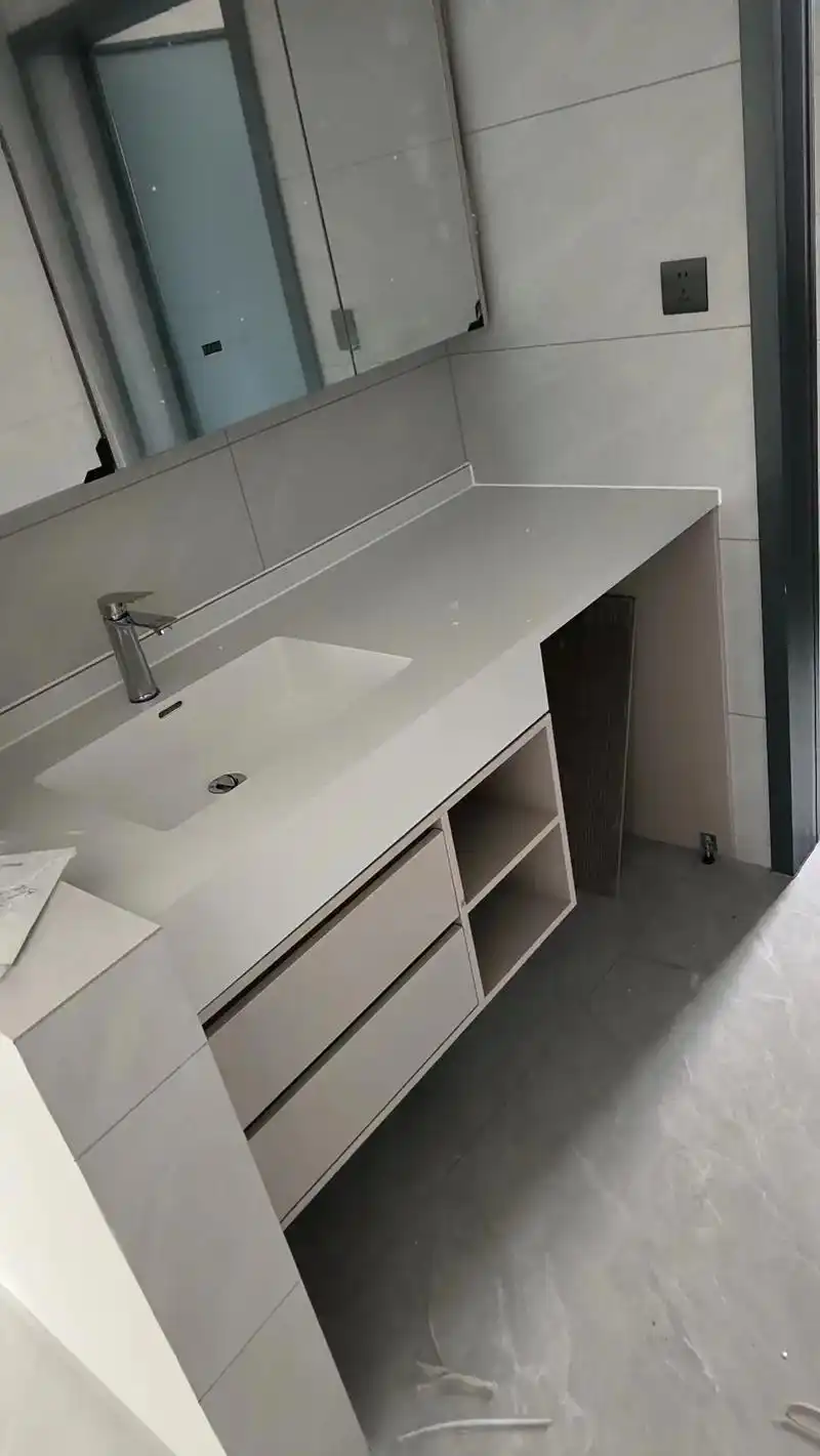 146cm洗衣机洗漱一体柜组合.工厂直销尺寸均可定制#浴室柜 - 抖音