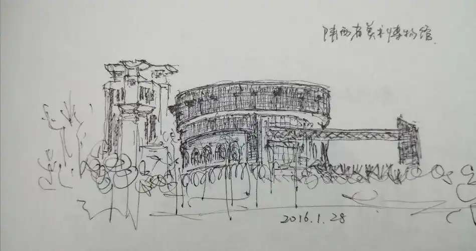 陕西省美术博物馆,与省图书馆为邻.