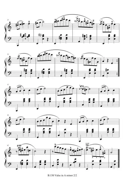 钢琴谱|a小调圆舞曲-肖邦