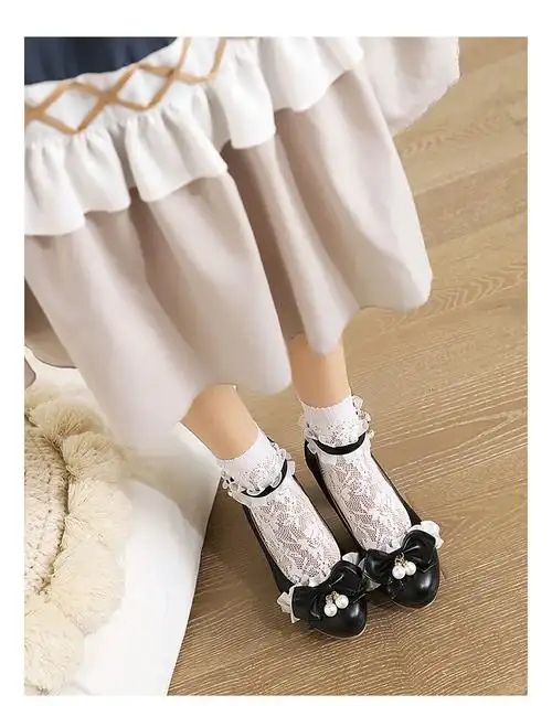 洛丽塔鞋子小高跟日系可爱lolita少女鞋女学生甜系软妹女鞋 粉色 38
