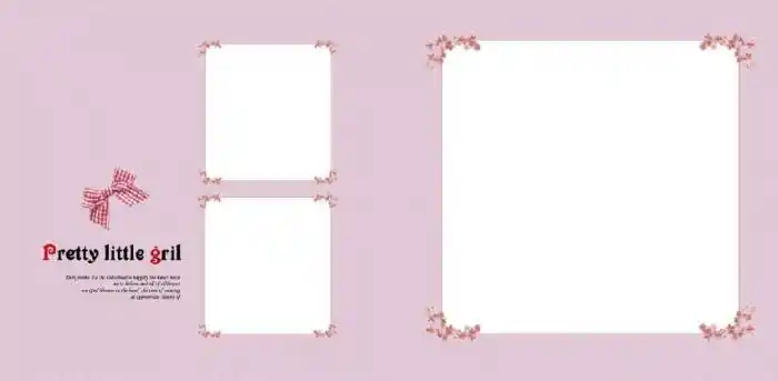 11月更新影楼儿童相册模板甜蜜的幸福系列儿童相册psd模板免费下载二