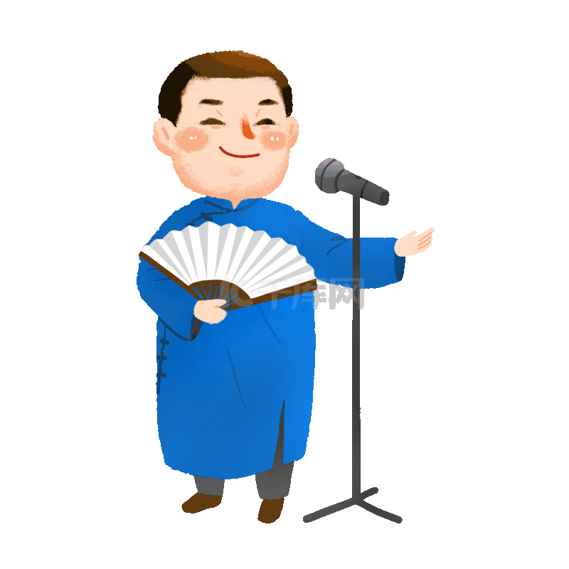 相声演员表演单口逗笑动图gif