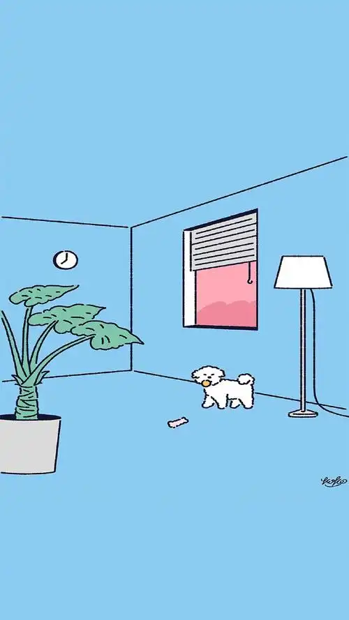 简单小清新插画手机壁纸