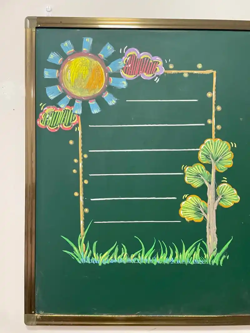 又是超级简单的黑板报边框呀  [白眼][白眼][白眼]#今日快乐今日发