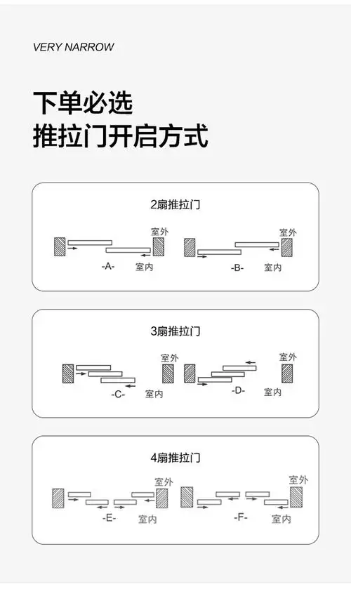 定制厨房玻璃门阳台推拉门三联动7mm边框钛镁铝合金网红移门隔断7mm