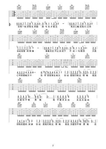 彭佳慧相见恨晚吉他谱