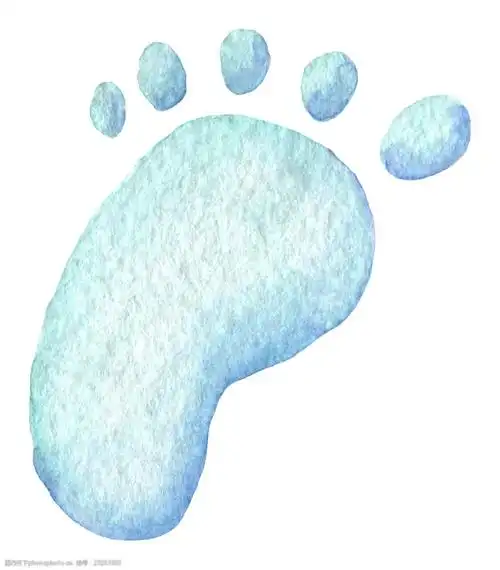 水中脚印透明装饰素材图片-图行天下图库