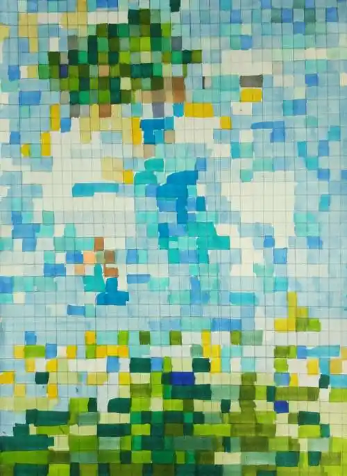 青岛六中高一6班马赛克装饰画作业 指导教师 许昌华