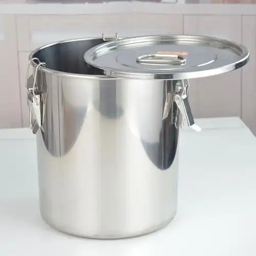 304不锈钢密封桶加扣子多用桶单复底存储水桶罐物桶运输桶酿酒桶