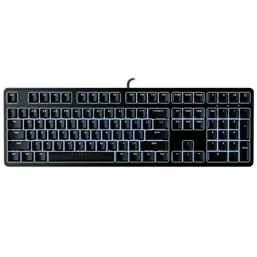 ikbcr300白光108键cherry轴全尺寸背光机械键盘黑色红轴